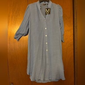 NWT Mlle Gabrielle Cornflower Blue Tunic Dress Sz S